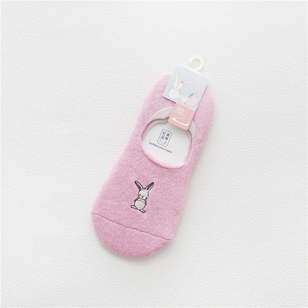 5 Pairs Women Rabbit No Show Ankle Socks - Picture 6 of 8